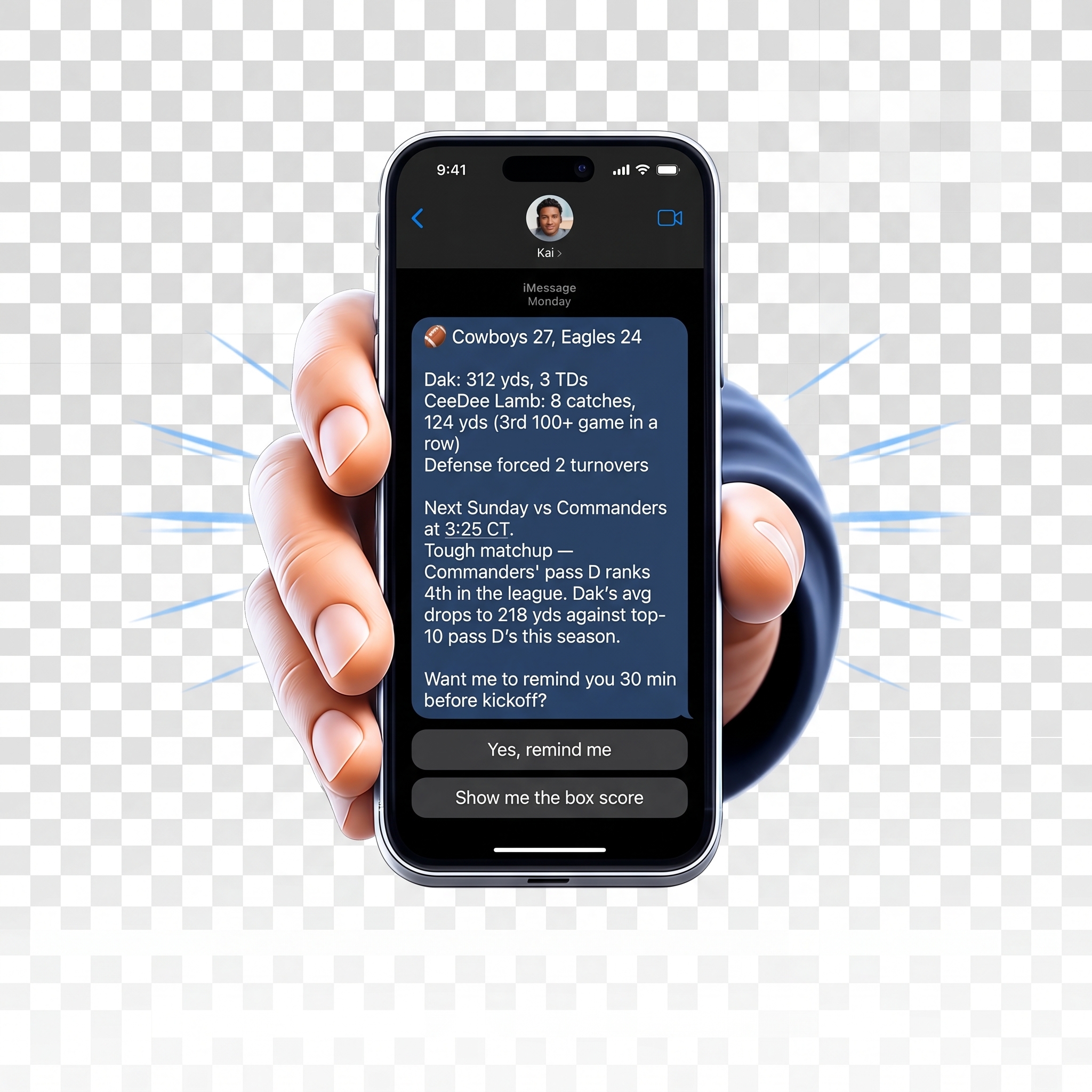 Cowboys recap subscription mockup